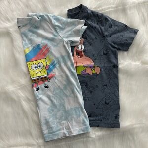 Kids Old Navy, Set of 2, SpongeBob & Patrick T-Shirts Tops, Boys Size 6/7 Small